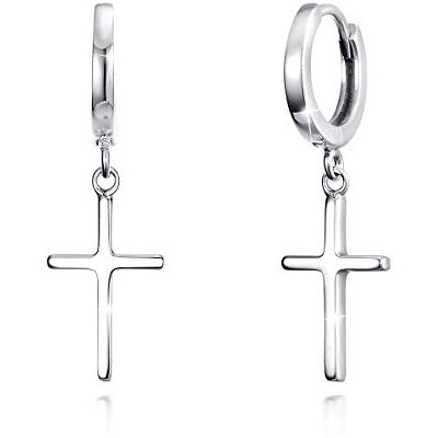 SIMPLGIRL Kruis hangende oorbellen voor dames, meisjes, mannen en vrouwen, 925 sterling zilver, punk, delicate en hypoallergene oorbellen voor gevoelige oren, Valentijnsdag, verjaardag, sieraden cadeau SIMPLGIRL Kruis hangende oorbellen voor dames, meisjes, mannen en vrouwen, 925 sterling zilver, punk, delicate en hypoallergene oorbellen voor gevoelige oren, Valentijnsdag, verjaardag, sieraden cadeau