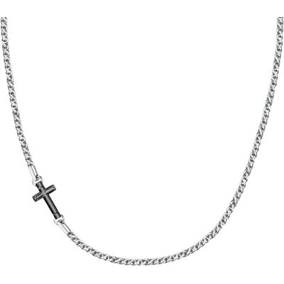 Morellato Cross SKR61 Herenhalsketting van staal, IP zwart, 55 cm, gelegeerd staal, goud Morellato Cross SKR61 Herenhalsketting van staal, IP zwart, 55 cm, gelegeerd staal, goud
