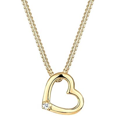 DIAMORE Elli DIAMONDS Dames halsketting hart delicate diamant (0,015 ct) 925 sterling zilver, 45 sterling zilver, diamant, Sterling Zilver, Diamant DIAMORE Elli DIAMONDS Dames halsketting hart delicate diamant (0,015 ct) 925 sterling zilver, 45 sterling zilver, diamant, Sterling Zilver, Diamant