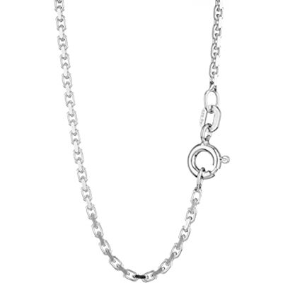 NKlaus Schakelketting ketting van massief 925 zilver met diamantoppervlak met een dikte van 1,60 mm NKlaus Schakelketting ketting van massief 925 zilver met diamantoppervlak met een dikte van 1,60 mm