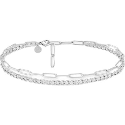 GD GOOD.designs Enkelbandje voor dames, enkelbandje met pantserketting en anker, sieraad van roestvrij staal 316L goud, 18K roségoud of zilver, waterdicht en verstelbaar (22-27 cm) GD GOOD.designs Enkelbandje voor dames, enkelbandje met pantserketting en anker, sieraad van roestvrij staal 316L goud, 18K roségoud of zilver, waterdicht en verstelbaar (22-27 cm)