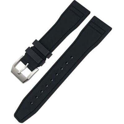 NFRFK Bracelet de montre FKM en caoutchouc fluoré souple 22 mm Pour IWC Big Pilot Portofino En caoutchouc naturel 21 mm 20 mm Broche noire 22 mm NFRFK Bracelet de montre FKM en caoutchouc fluoré souple 22 mm Pour IWC Big Pilot Portofino En caoutchouc naturel 21 mm 20 mm Broche noire 22 mm