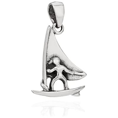 NKlaus Windsurfhanger 925 zilver 19x16mm hanger zilver talisman amulet 10214 NKlaus Windsurfhanger 925 zilver 19x16mm hanger zilver talisman amulet 10214