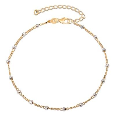 Amberta Enkelbandje voor dames, van 925 sterling zilver, verstelbare enkelkettingen, zomer, hartkralen, bohemien sieraden Amberta Enkelbandje voor dames, van 925 sterling zilver, verstelbare enkelkettingen, zomer, hartkralen, bohemien sieraden