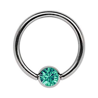 Modern Nature Piercing-Schmuck 1,2 mm titanium ring in de vorm van een lip-, oor-, intieme piercing, septum- of borstpiercing, met 4 mm platte steen, in vele kleuren en maten om uit te kiezen Modern Nature Piercing-Schmuck 1,2 mm titanium ring in de vorm van een lip-, oor-, intieme piercing, septum- of borstpiercing, met 4 mm platte steen, in vele kleuren en maten om uit te kiezen