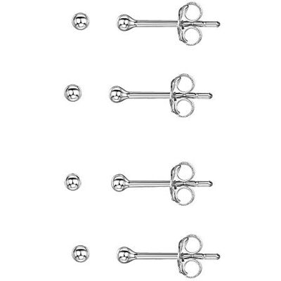 Amberta Sieraden Echt 925 Sterling Zilver Stud Oorbellen voor Vrouwen Zilveren Oorknopjes Kleine Bal Oorstekers Amberta Sieraden Echt 925 Sterling Zilver Stud Oorbellen voor Vrouwen Zilveren Oorknopjes Kleine Bal Oorstekers