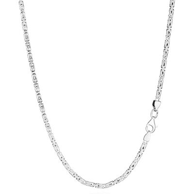 NKlaus 45 cm, 50 cm, 55 cm, koningsketting van gerhodineerd 925 zilver, massieve halsketting voor dames en heren, breedte 2 mm, robuust en glanzend, elegant accessoire voor dagelijks gebruik en NKlaus 45 cm, 50 cm, 55 cm, koningsketting van gerhodineerd 925 zilver, massieve halsketting voor dames en heren, breedte 2 mm, robuust en glanzend, elegant accessoire voor dagelijks gebruik en