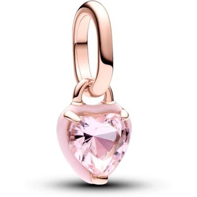 PANDORA ME Rosafarbenes Chakra-hart-bedelhanger van sterling zilver met 14 karaat vergulde metaallegering, kristal, compatibel met ME en Moments armbanden, 783042C01 PANDORA ME Rosafarbenes Chakra-hart-bedelhanger van sterling zilver met 14 karaat vergulde metaallegering, kristal, compatibel met ME en Moments armbanden, 783042C01