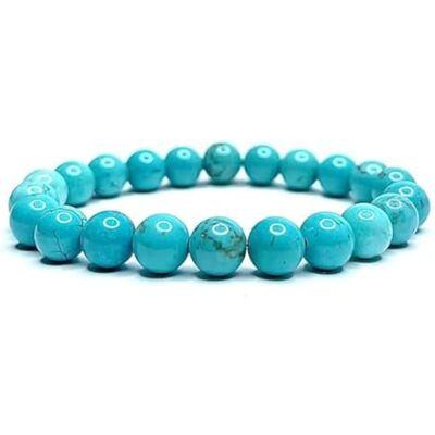 Felicidade Turquoise armband van natuursteen voor dames en heren, kralen 8 mm, elegantie en welzijn in het dagelijks leven, helende therapie, eenheidsmaat, halfedelsteen, turquoise, Eén maat Felicidade Turquoise armband van natuursteen voor dames en heren, kralen 8 mm, elegantie en welzijn in het dagelijks leven, helende therapie, eenheidsmaat, halfedelsteen, turquoise, Eén maat