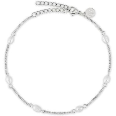 GD GOOD.designs EST 2015 Enkelbandje met echte zoetwaterparels Waterbestendige parels enkelbandje Verstelbare enkelband voor dames in goud, zilver en roségoud, 22 centimeter GD GOOD.designs EST 2015 Enkelbandje met echte zoetwaterparels Waterbestendige parels enkelbandje Verstelbare enkelband voor dames in goud, zilver en roségoud, 22 centimeter