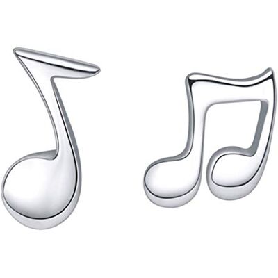 Belons Oorbellen van 925 sterling zilver met muzieknoot voor dames en meisjes Belons Oorbellen van 925 sterling zilver met muzieknoot voor dames en meisjes