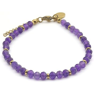 LAVISA Granaat edelsteen armband 4 mm kralen echte natuurstenen kralen kristallen kralen helende stenen één maat met verlenging, Edelsteen LAVISA Granaat edelsteen armband 4 mm kralen echte natuurstenen kralen kristallen kralen helende stenen één maat met verlenging, Edelsteen
