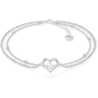 SERASAR Enkelbandje van sterling zilver voor dames 925 sterling zilver verguld met 18 karaat echt goud verschillende kleuren lengte verstelbaar inclusief sieradendoos, Sterling zilver, SERASAR Enkelbandje van sterling zilver voor dames 925 sterling zilver verguld met 18 karaat echt goud verschillende kleuren lengte verstelbaar inclusief sieradendoos, Sterling zilver,
