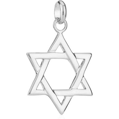NKlaus Hanger van massief zilver 925 David ster hexagram ketting charme 20 x 20 mm 5066 NKlaus Hanger van massief zilver 925 David ster hexagram ketting charme 20 x 20 mm 5066