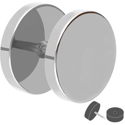 Treuheld Valse plug titanium schroefbare oorbellen zilver voor dames en heren 4 mm Treuheld Valse plug titanium schroefbare oorbellen zilver voor dames en heren 4 mm