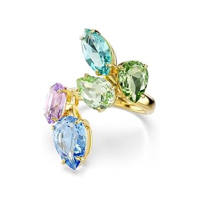 Swarovski Gema Collection Motiefring, gemengde maten, meerkleurig, verguld, kristal, metaal, Crystal Fancy Stone Swarovski Gema Collection Motiefring, gemengde maten, meerkleurig, verguld, kristal, metaal, Crystal Fancy Stone