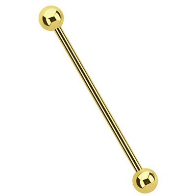 Modern Nature Piercing-Schmuck Industriële oorpiercing, intiem, schacht van 316L staal met 1,6 mm PVD-coating, roestvrij staal Modern Nature Piercing-Schmuck Industriële oorpiercing, intiem, schacht van 316L staal met 1,6 mm PVD-coating, roestvrij staal