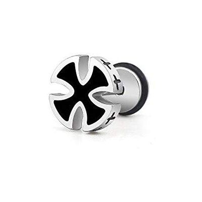 BlackAmazement Fake Plug Barbell 316L Roestvrij Staal Celtic Iron Cross Kruis Kruis Poot Kruis Tempelier Zilver Goud Zwart Dames Heren, Roestvrij staal BlackAmazement Fake Plug Barbell 316L Roestvrij Staal Celtic Iron Cross Kruis Kruis Poot Kruis Tempelier Zilver Goud Zwart Dames Heren, Roestvrij staal