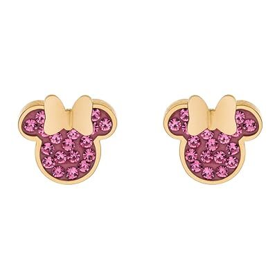 Disney Minnie-oorbellen van roestvrij staal met zirkonia voor kinderen en meisjes, sieraden, Unico, roestvrij staal, zirkonia Disney Minnie-oorbellen van roestvrij staal met zirkonia voor kinderen en meisjes, sieraden, Unico, roestvrij staal, zirkonia