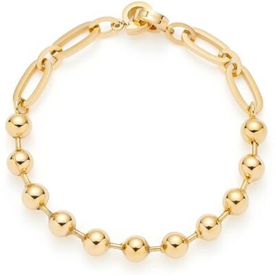 JEWELS BY LEONARDO Dotty armband • Gouden roestvrijstalen ketting armband • Krachtige ballen met elegante stelen • 19 cm lang • Cadeausieraden voor dames • 024925, Eine Grösse, staal JEWELS BY LEONARDO Dotty armband • Gouden roestvrijstalen ketting armband • Krachtige ballen met elegante stelen • 19 cm lang • Cadeausieraden voor dames • 024925, Eine Grösse, staal