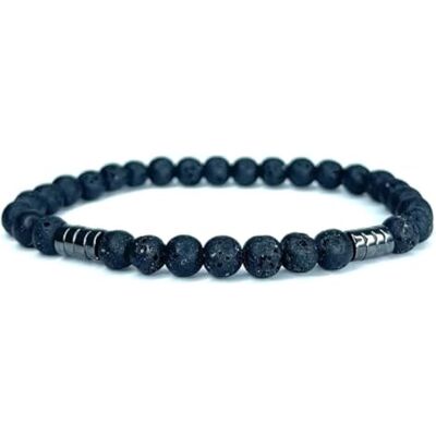 Vera Mentis Armband van lavasteen en hematiet voor heren, 6 mm, natuurstenen, cadeau voor heren, elegant sieraad en energiebescherming, uniek, steen, tijgeroog, Enkel, Steen, Tijgeroog Vera Mentis Armband van lavasteen en hematiet voor heren, 6 mm, natuurstenen, cadeau voor heren, elegant sieraad en energiebescherming, uniek, steen, tijgeroog, Enkel, Steen, Tijgeroog