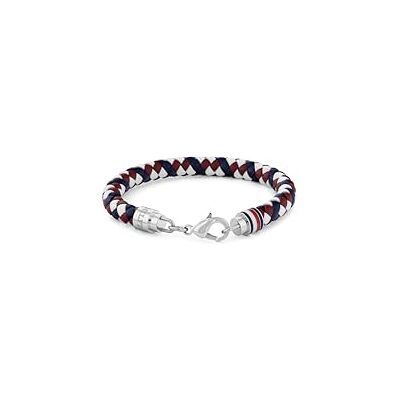 Tommy Hilfiger Jewelry 2790633 heren gevlochten leren armband rood wit blauw Tommy Hilfiger Jewelry 2790633 heren gevlochten leren armband rood wit blauw