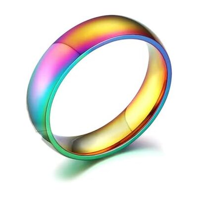 YAHOYA Heren Regenboog Gay Ring Kleurrijke LGBT Homoseksuele Paar Ringen Roestvrij Staal Trouwring Lebian & Gay Ringen YAHOYA Heren Regenboog Gay Ring Kleurrijke LGBT Homoseksuele Paar Ringen Roestvrij Staal Trouwring Lebian & Gay Ringen