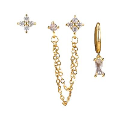 TTPSRY Oorbellen Creolen Kristal Zirkoon Ketting Hanger Ringen Elegante Vrouwelijke Sieraden, Koper TTPSRY Oorbellen Creolen Kristal Zirkoon Ketting Hanger Ringen Elegante Vrouwelijke Sieraden, Koper