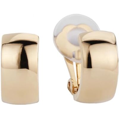 Traveller 138020 Oorstekers met clip, dames, "de halve creolen", 22kt verguld, halfrond, goud, 16 x 8 mm Traveller 138020 Oorstekers met clip, dames, "de halve creolen", 22kt verguld, halfrond, goud, 16 x 8 mm