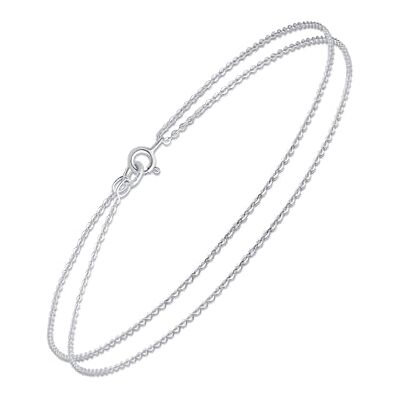 Amberta Enkelbandje voor dames, van 925 sterling zilver, verstelbare enkelkettingen, zomer, hartkralen, bohemien sieraden, Sterling zilver Amberta Enkelbandje voor dames, van 925 sterling zilver, verstelbare enkelkettingen, zomer, hartkralen, bohemien sieraden, Sterling zilver