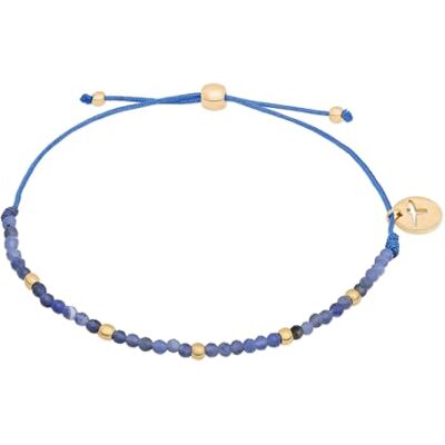 Tamaris Armband met parels, blauw, stoffen armband met sodaliet kralen Tamaris Armband met parels, blauw, stoffen armband met sodaliet kralen