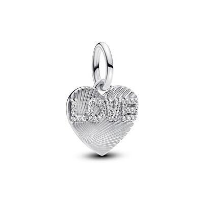 PANDORA Moments 793604C01 Hartvormige bedel van sterling zilver met zirkonia, compatibel met Moments en ME armbanden, zilver, sterling zilver, zirkonia, Sterling zilver, Zirkonia PANDORA Moments 793604C01 Hartvormige bedel van sterling zilver met zirkonia, compatibel met Moments en ME armbanden, zilver, sterling zilver, zirkonia, Sterling zilver, Zirkonia