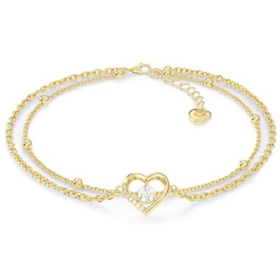 SERASAR Enkelbandje van sterling zilver voor dames 925 sterling zilver verguld met 18 karaat echt goud verschillende kleuren lengte verstelbaar inclusief sieradendoos, Sterling zilver, SERASAR Enkelbandje van sterling zilver voor dames 925 sterling zilver verguld met 18 karaat echt goud verschillende kleuren lengte verstelbaar inclusief sieradendoos, Sterling zilver,