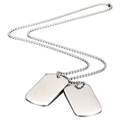MicVivien Heren halsketting dog tag roestvrij staal fiets motorrijder verstelbare ketting cadeau voor jongens zilver zwart, Roestvrij staal MicVivien Heren halsketting dog tag roestvrij staal fiets motorrijder verstelbare ketting cadeau voor jongens zilver zwart, Roestvrij staal