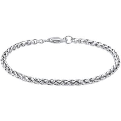 iXXXi Men Heren roestvrij stalen armband ronde ketting zilver 20 cm, medium, roestvrij staal, geen edelsteen, Roestvrij staal, Geen edelsteen iXXXi Men Heren roestvrij stalen armband ronde ketting zilver 20 cm, medium, roestvrij staal, geen edelsteen, Roestvrij staal, Geen edelsteen