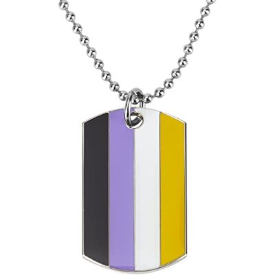 Sinwinkori Progress Halsketting met hanger, regenboog, aseksueel, transgender, MIL, biseksueel, pansexueel, Philadelphia, non-binaire zon, set lesbienne Demiboy Dog Tag halsketting, Goud Lak Emaille Sinwinkori Progress Halsketting met hanger, regenboog, aseksueel, transgender, MIL, biseksueel, pansexueel, Philadelphia, non-binaire zon, set lesbienne Demiboy Dog Tag halsketting, Goud Lak Emaille