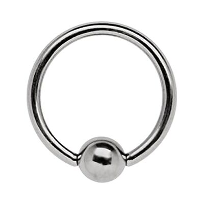Modern Nature Piercing-Schmuck BCR 1,6 titanium intieme piercing met klembal, 10 mm, titanium Modern Nature Piercing-Schmuck BCR 1,6 titanium intieme piercing met klembal, 10 mm, titanium