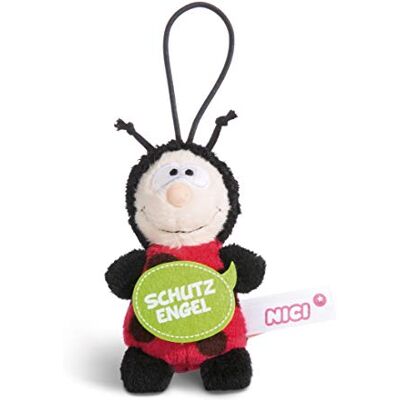 NICI Hanger lieveheersbeestje beschermengel 8 cm rood zwart met lus 44861 NICI Hanger lieveheersbeestje beschermengel 8 cm rood zwart met lus 44861