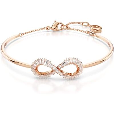 Swarovski Armband met hyperbola, oneindigheid, wit, roségoud verguld Swarovski Armband met hyperbola, oneindigheid, wit, roségoud verguld