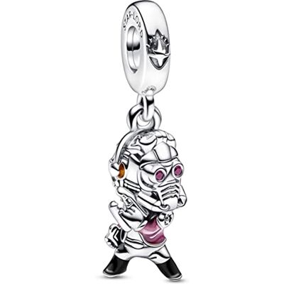 PANDORA Marvel Baby Groot bedel, van sterling zilver met bruin kristal, Zilver, Zirkonia PANDORA Marvel Baby Groot bedel, van sterling zilver met bruin kristal, Zilver, Zirkonia