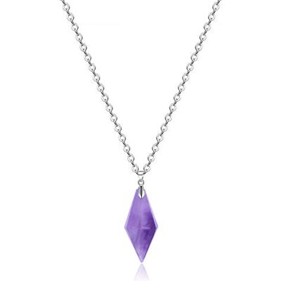 Thajaling 12 facetten Reiki mooie halsketting hanger kristal steen halsketting slinger amethist voor het balanceren van waarzeggerij pendel puntige hanger, één maat, kristal, kristal Thajaling 12 facetten Reiki mooie halsketting hanger kristal steen halsketting slinger amethist voor het balanceren van waarzeggerij pendel puntige hanger, één maat, kristal, kristal
