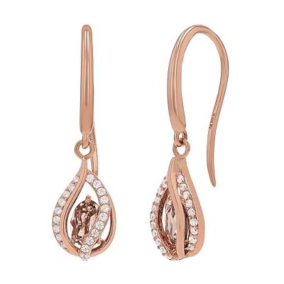 amor Damesoorbellen van 925 sterling zilver met roze synthetische zirkonia, 2,7 cm, zilver 925, zilver, zirkonia amor Damesoorbellen van 925 sterling zilver met roze synthetische zirkonia, 2,7 cm, zilver 925, zilver, zirkonia
