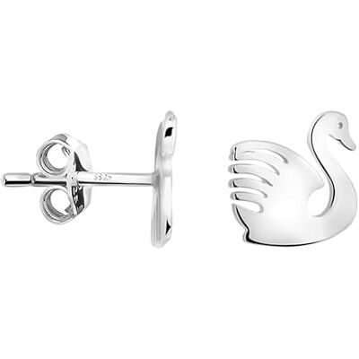 Sofia Milani Oorbellen voor dames van 925 zilver Zwaanvormige oorstekers, Sterling zilver, Geen edelsteen Sofia Milani Oorbellen voor dames van 925 zilver Zwaanvormige oorstekers, Sterling zilver, Geen edelsteen