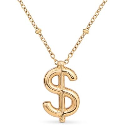 Amberta Gouden bubbelletterketting voor dames en tieners, initiaalhanger van roestvrij staal, 18 karaat verguld, bubbelballon, dikke letter, gepersonaliseerde ketting, voornaam, Roestvrij staal, Geen Amberta Gouden bubbelletterketting voor dames en tieners, initiaalhanger van roestvrij staal, 18 karaat verguld, bubbelballon, dikke letter, gepersonaliseerde ketting, voornaam, Roestvrij staal, Geen