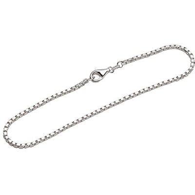 NKlaus 925 sterling zilveren armband met Venetiaanse ketting, 8 keer 19 cm, 19 cm, 12488, 19 centimeters, sterling zilver NKlaus 925 sterling zilveren armband met Venetiaanse ketting, 8 keer 19 cm, 19 cm, 12488, 19 centimeters, sterling zilver