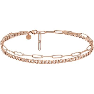 GD GOOD.designs Enkelbandje voor dames, meerlaags enkelbandje met pantserketting en anker, sieraden van roestvrij staal 316L, 18K goud, roségoud of zilver, waterdicht en verstelbaar (22-27 cm) GD GOOD.designs Enkelbandje voor dames, meerlaags enkelbandje met pantserketting en anker, sieraden van roestvrij staal 316L, 18K goud, roségoud of zilver, waterdicht en verstelbaar (22-27 cm)