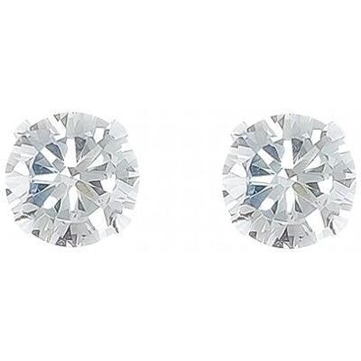 ENTREPLATA Oorbellen van 925 sterling zilver, uniseks, met witte glanzende zirkoon, bezet met glanzende zirkonia, diamantgeslepen, ronde vorm, wit kristal, Zilver, Zirkonia ENTREPLATA Oorbellen van 925 sterling zilver, uniseks, met witte glanzende zirkoon, bezet met glanzende zirkonia, diamantgeslepen, ronde vorm, wit kristal, Zilver, Zirkonia