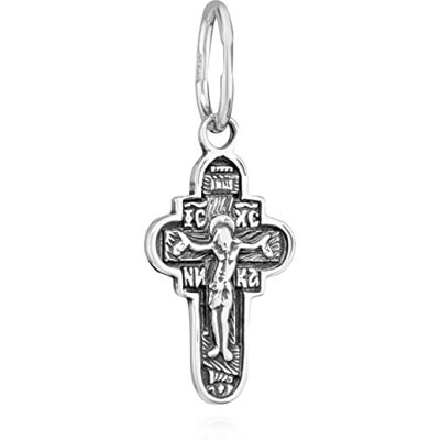 NKlaus Kruis hanger 925 sterling zilver Russisch Orthodox 6260 doop sterling zilver, sterling zilver NKlaus Kruis hanger 925 sterling zilver Russisch Orthodox 6260 doop sterling zilver, sterling zilver