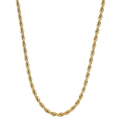 Kritz Halsketting, ketting, ketting, gedraaid, dun, 2 mm, staal, 18 K verguld, elegante damesketting, maat 40, 45, 50 cm, modesieraden, cadeau, Standaard, Goud, niet van toepassing Kritz Halsketting, ketting, ketting, gedraaid, dun, 2 mm, staal, 18 K verguld, elegante damesketting, maat 40, 45, 50 cm, modesieraden, cadeau, Standaard, Goud, niet van toepassing