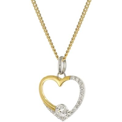 trendor Damesketting, 925 zilver, verguld, hartketting, 45 cm Een prachtig sieraad voor dames, een prachtig accessoire trendor Damesketting, 925 zilver, verguld, hartketting, 45 cm Een prachtig sieraad voor dames, een prachtig accessoire